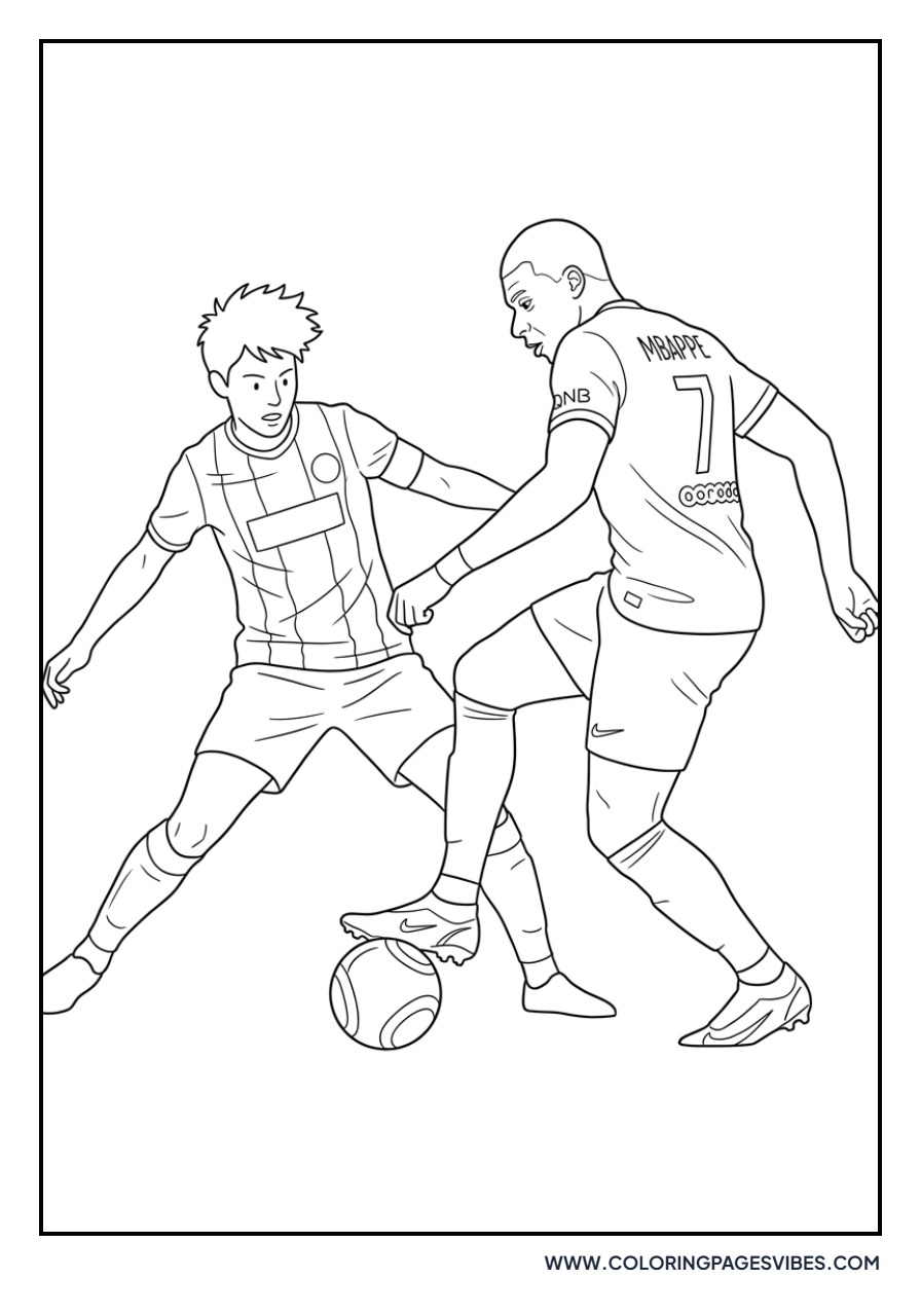 Mbappe Stepping Over the Ball