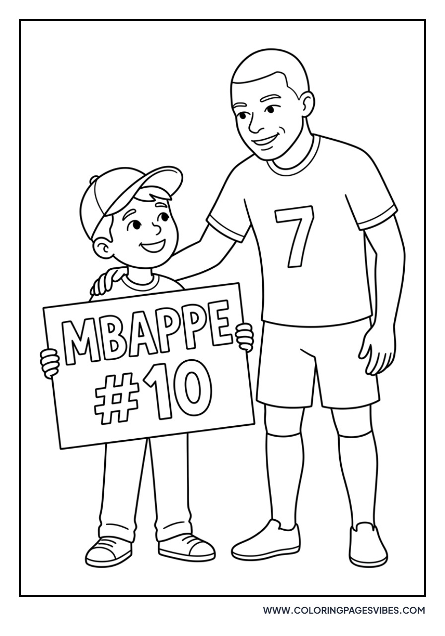 Mbappe with a Fans Sign