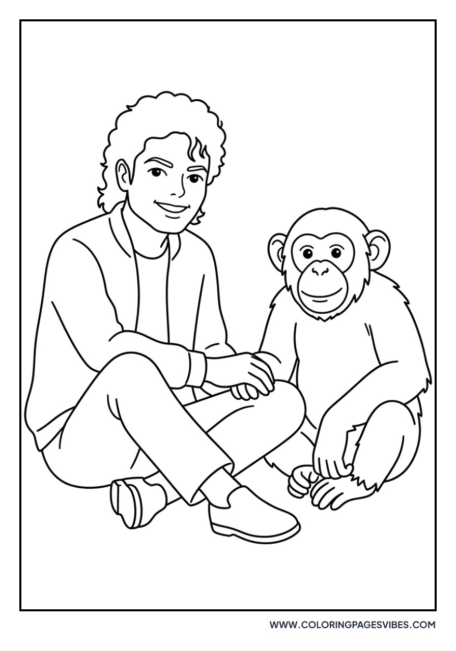 MJ and Bubbles Chimpanzee