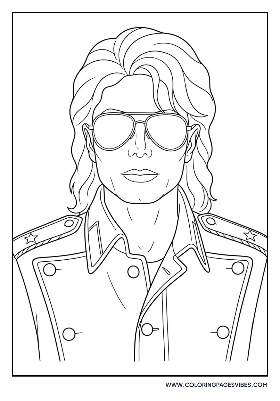 MJ Portrait with Sunglasses