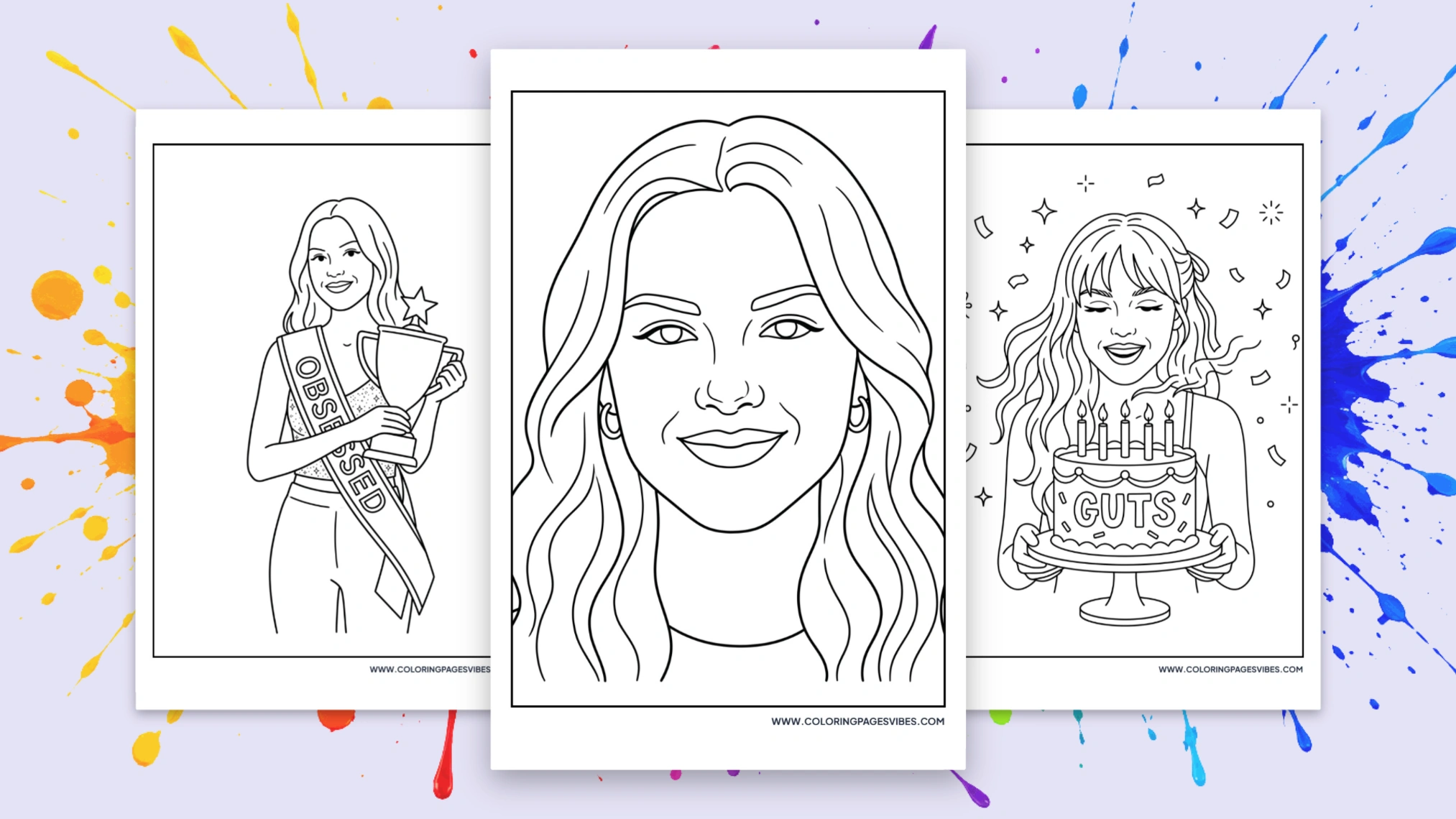 75+ Free Olivia Rodrigo Coloring Pages (Printable PDF)