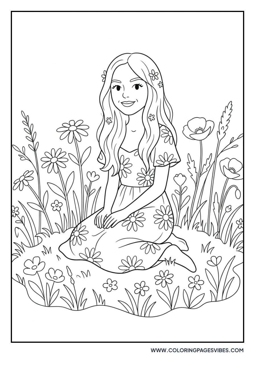 Olivia Rodrigo Flower Field