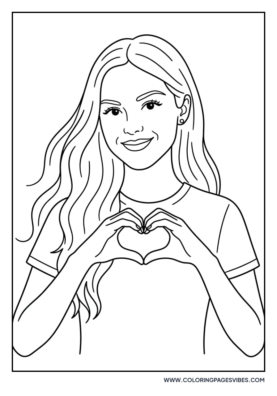 Olivia Rodrigo Making a Heart