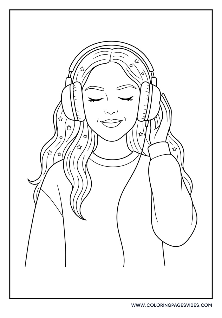 Olivia Rodrigo with Headphones