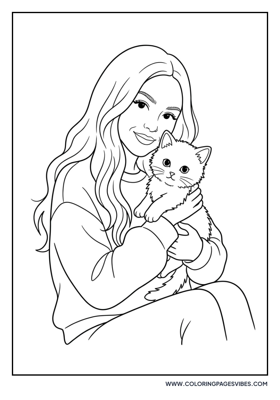 Olivia Rodrigo with her Cat