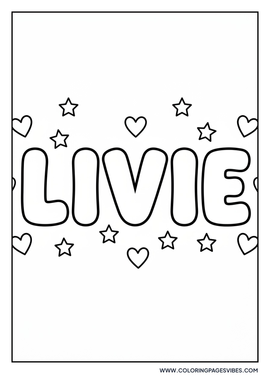 Stylized 'Livie' Typography