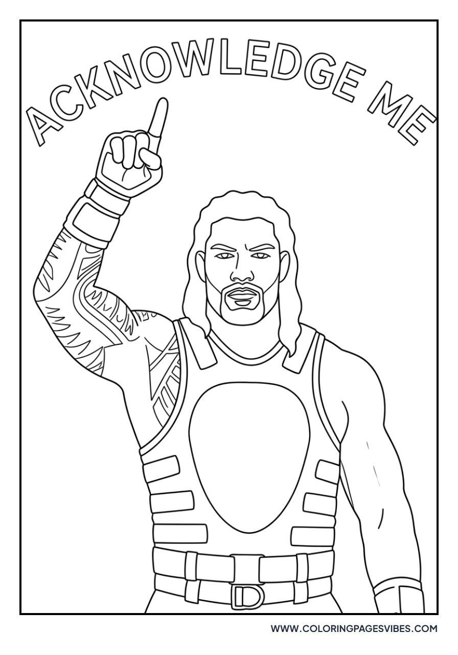 Roman Reigns Acknowledge Me Pose