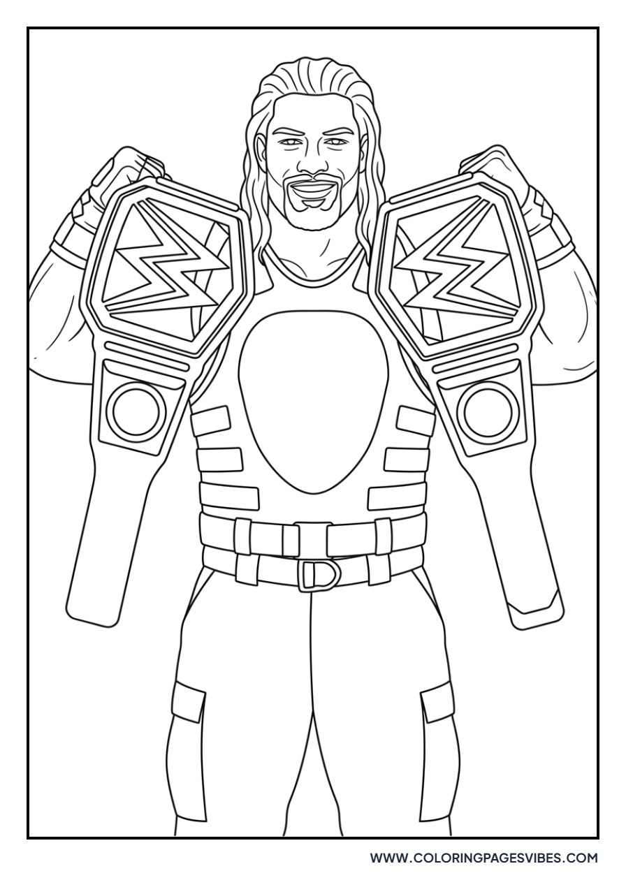 Roman Reigns Holding Two Titles