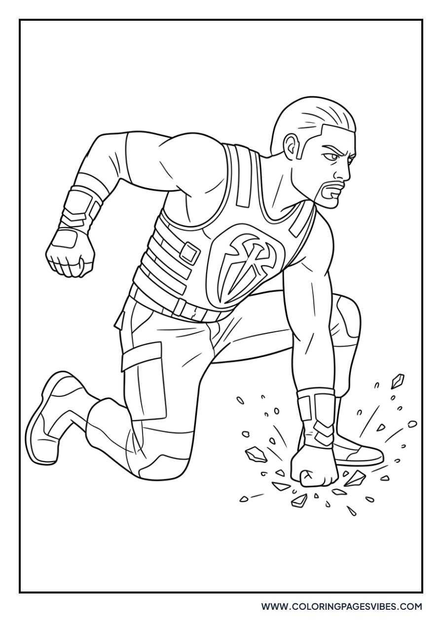 Roman Reigns Punching the Ground