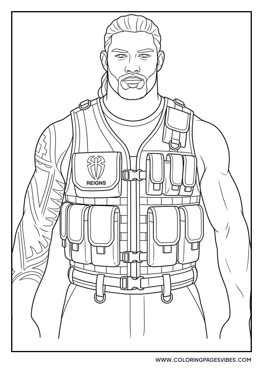 Roman Reigns Shield Vest Design