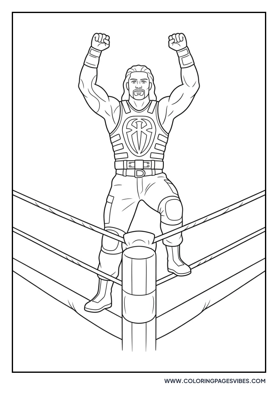 Roman Reigns Standing on the Turnbuckle