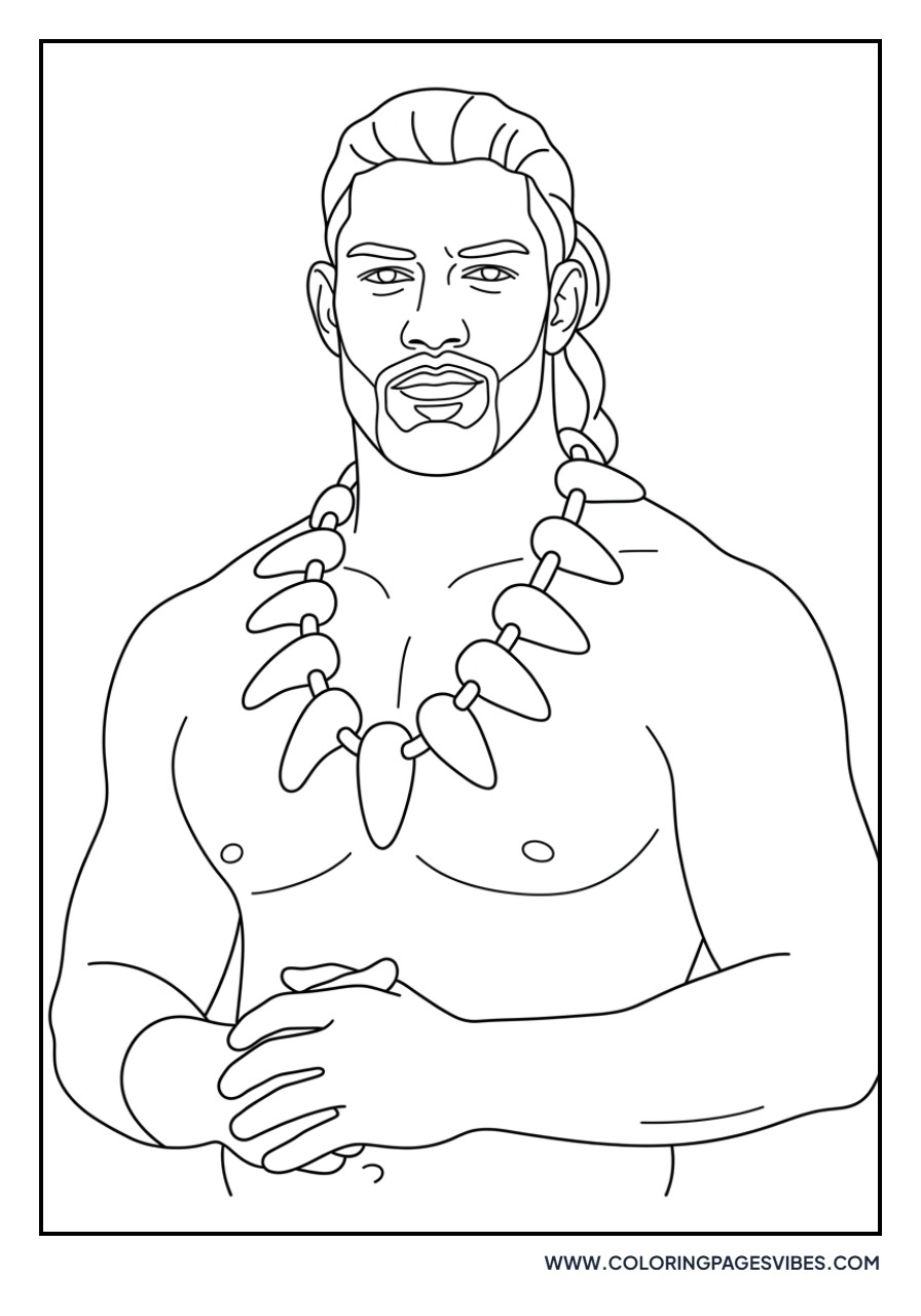Roman Reigns Wearing the Ula Fala