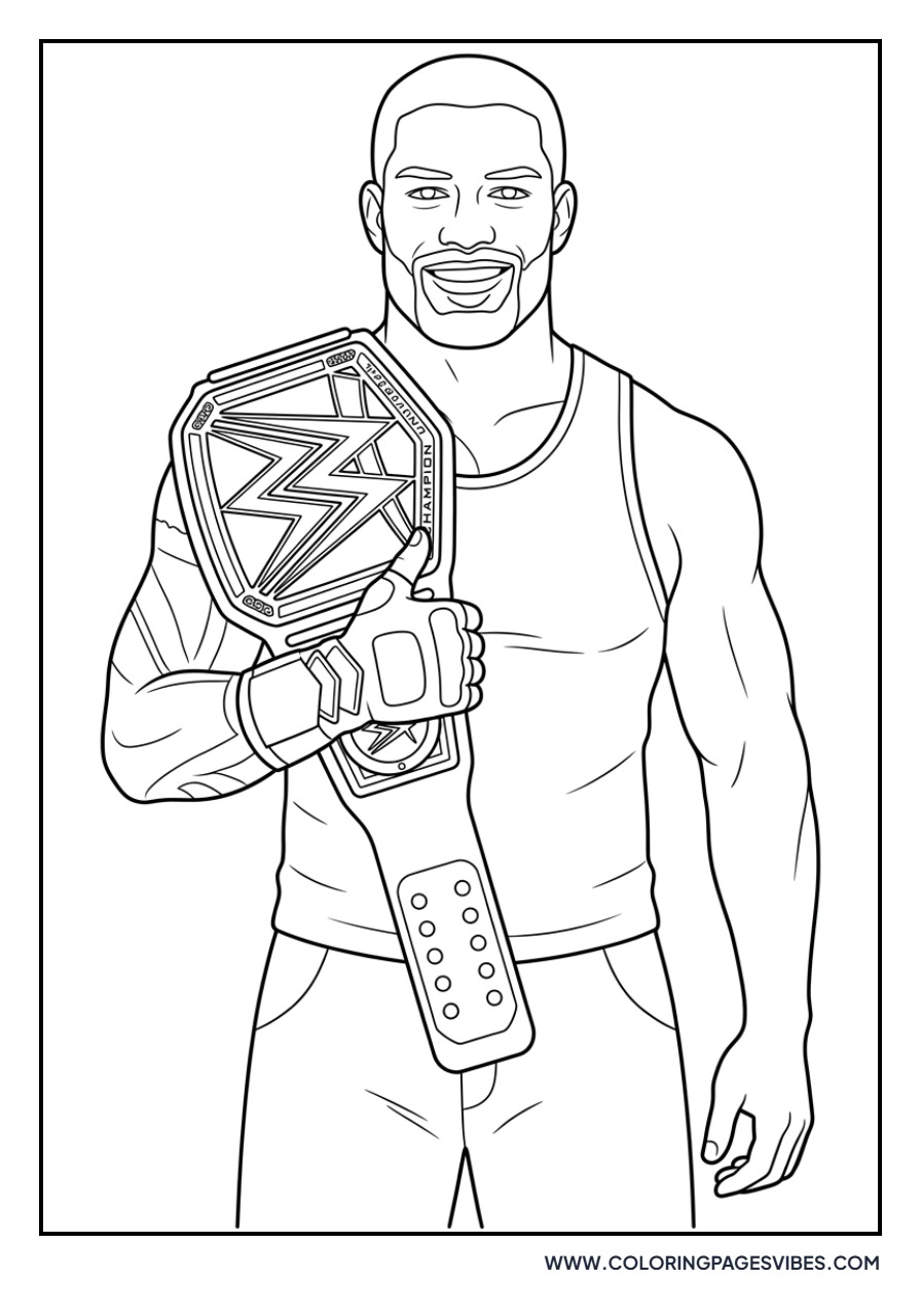 Roman Reigns with WWE Championship Belt