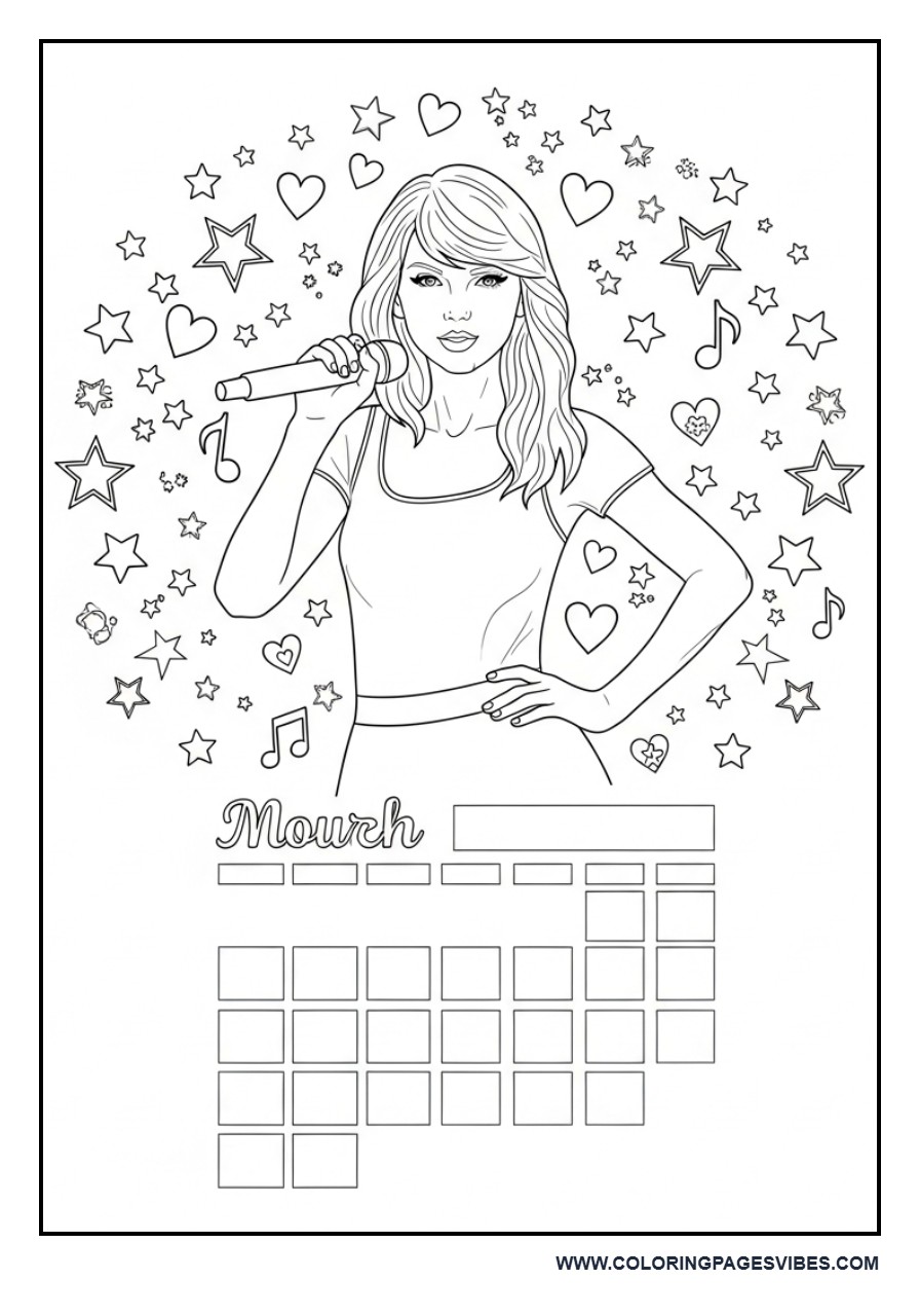 Calendar Style Monthly Page