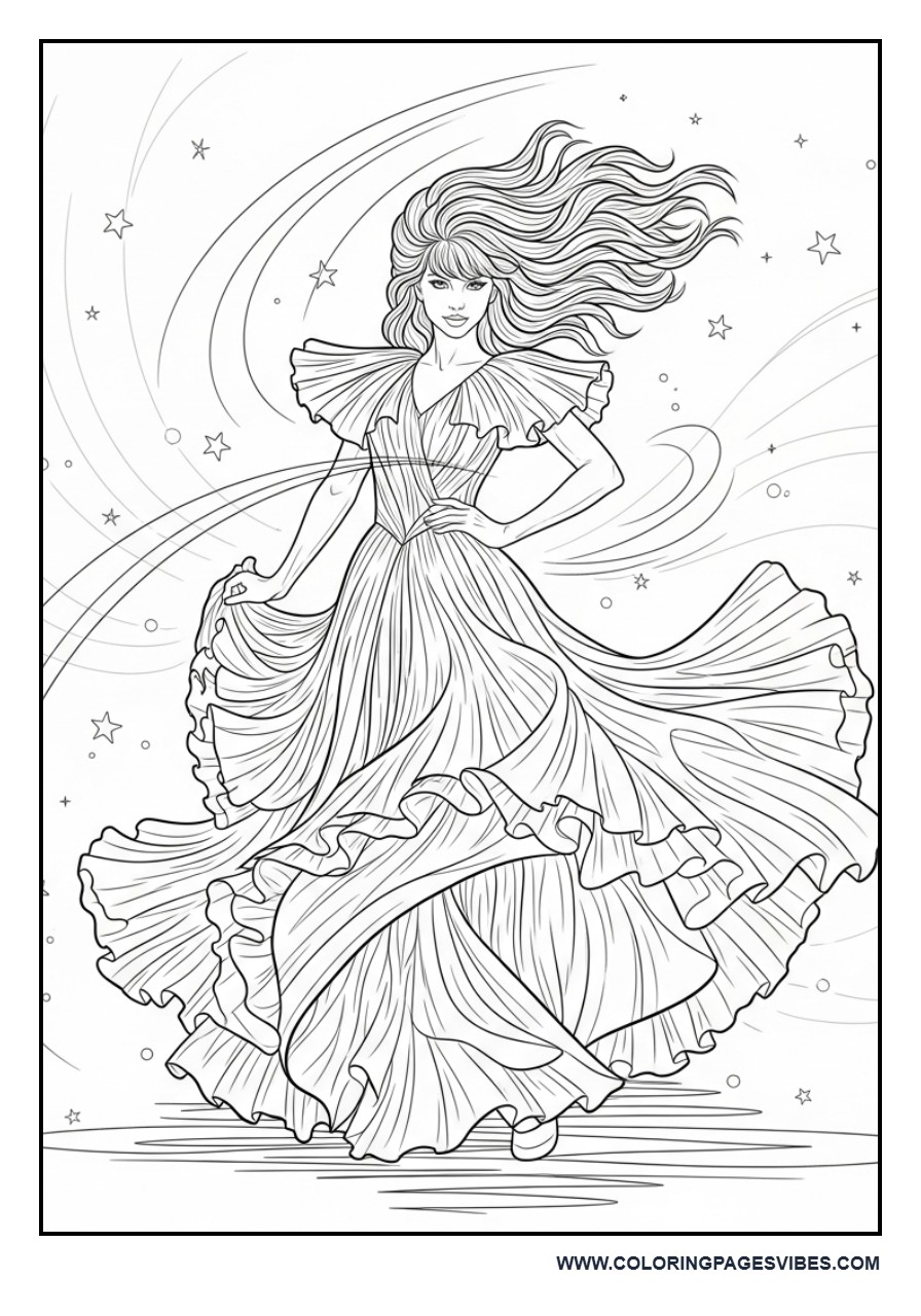 Dancing Flow Dress with Wind Effect