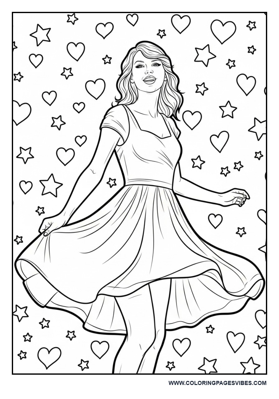 Dancing Pose with Heart and Star Mix
