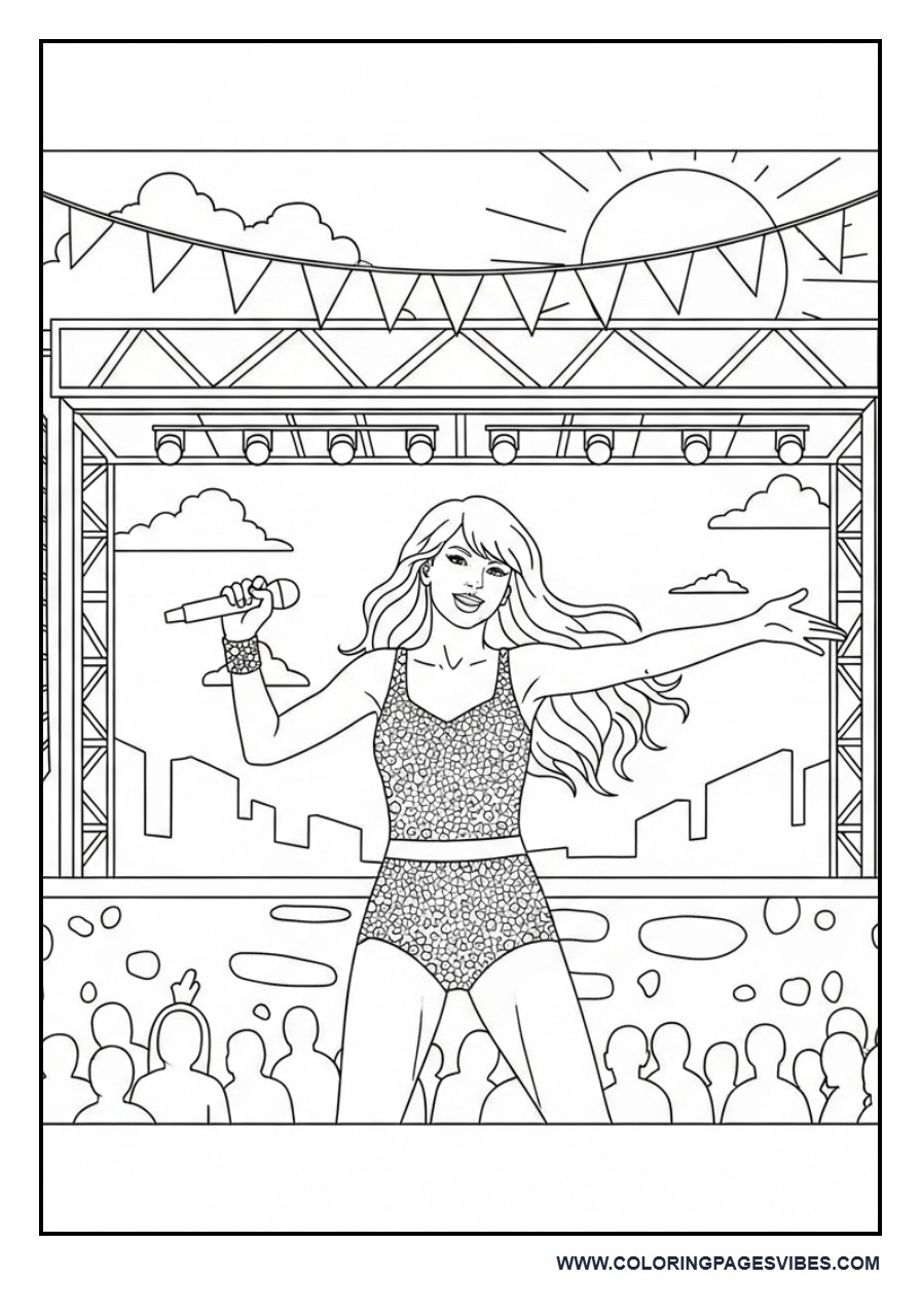 Festival Stage Summer Scene