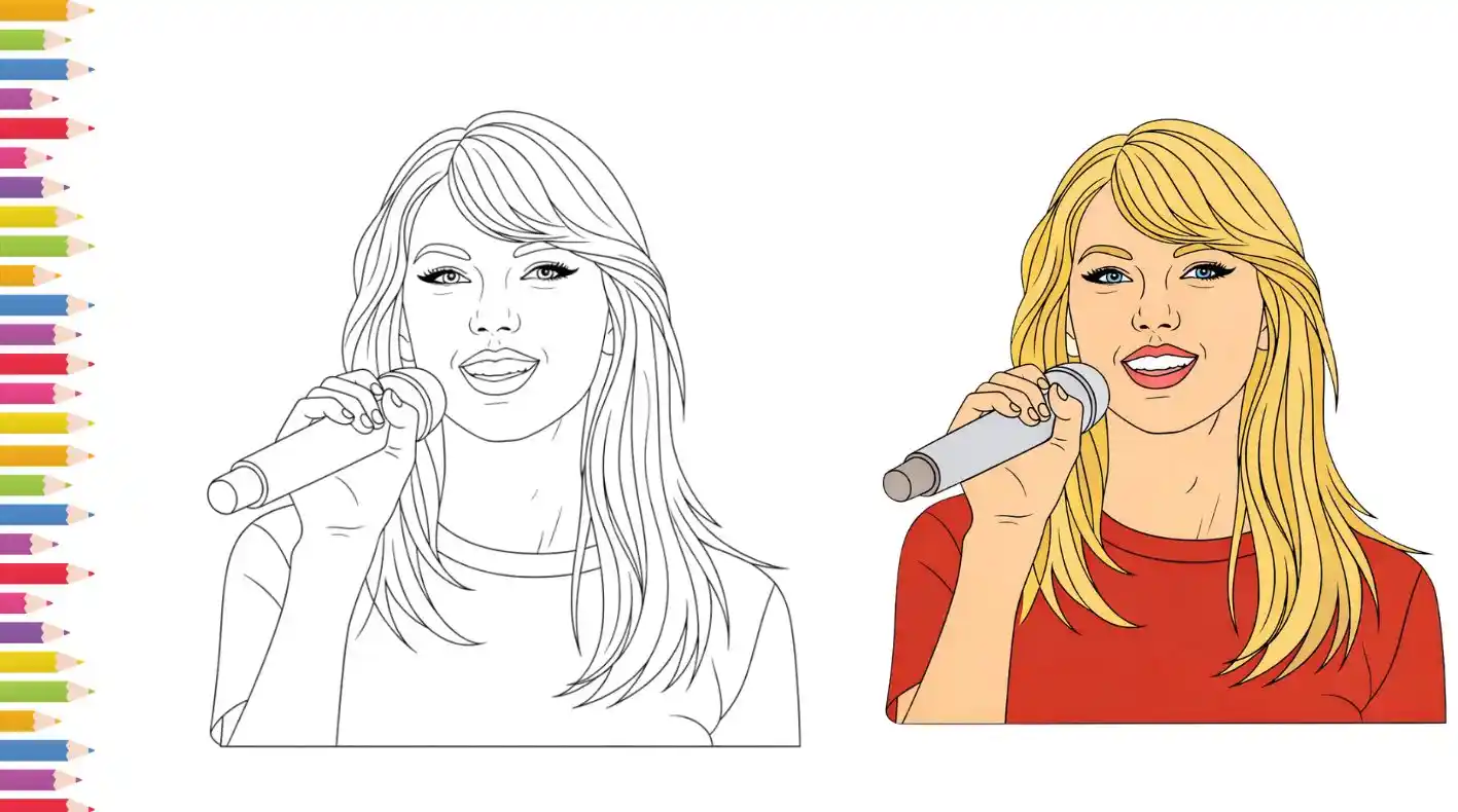 76+ Free Printable Taylor Swift Eras Tour Coloring Pages for Swifties