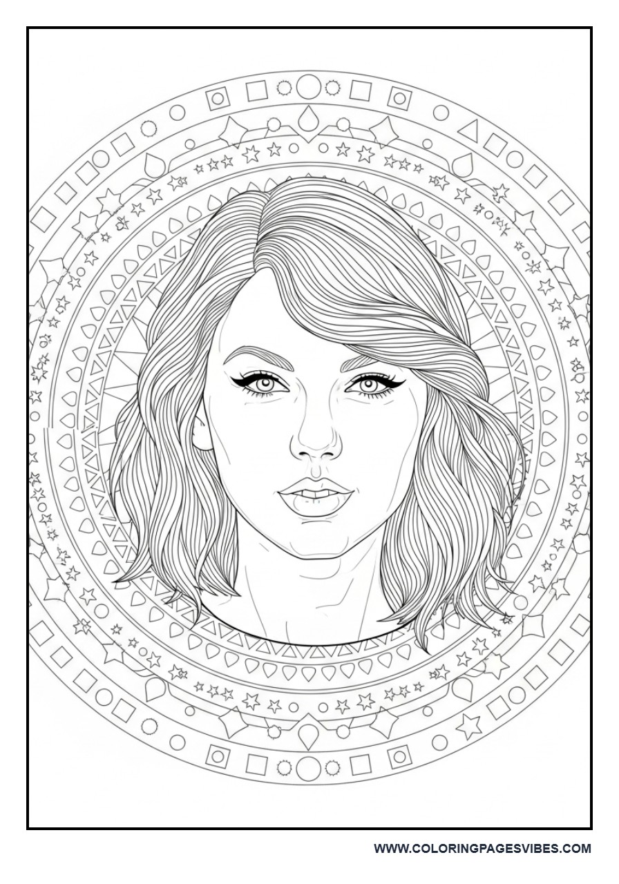 Mandala Style Portrait with Stars