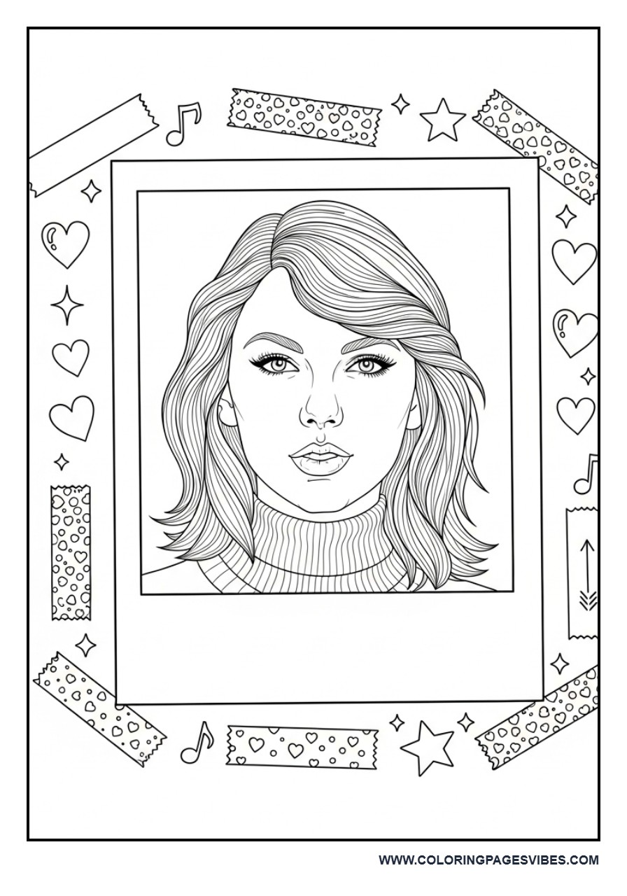 Polaroid Frame Scrapbook Layout