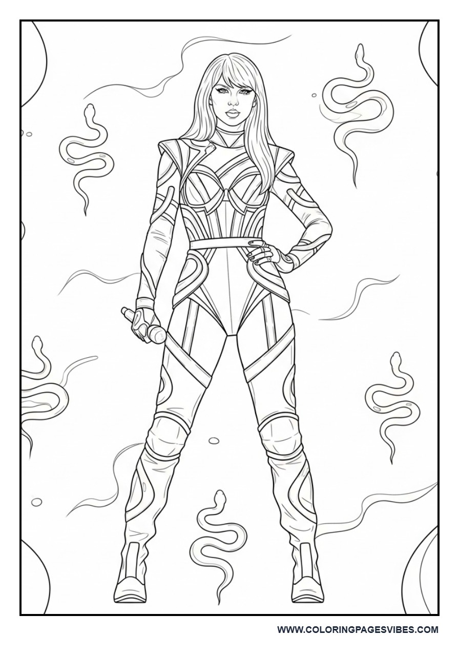 Reputation Era Bold Pose with Snakes