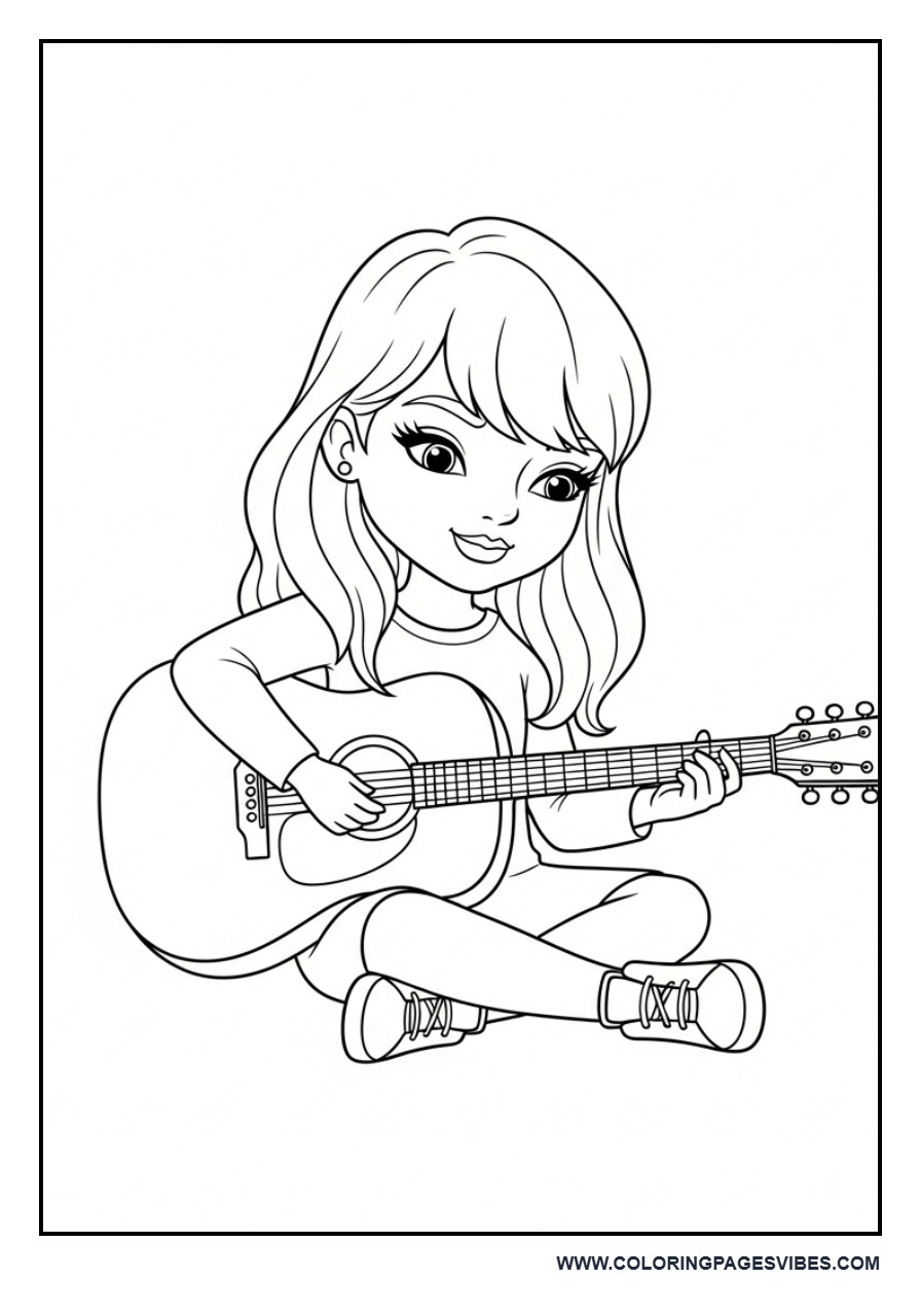 Simple Singer Girl with Guitar (Taylor Inspired)