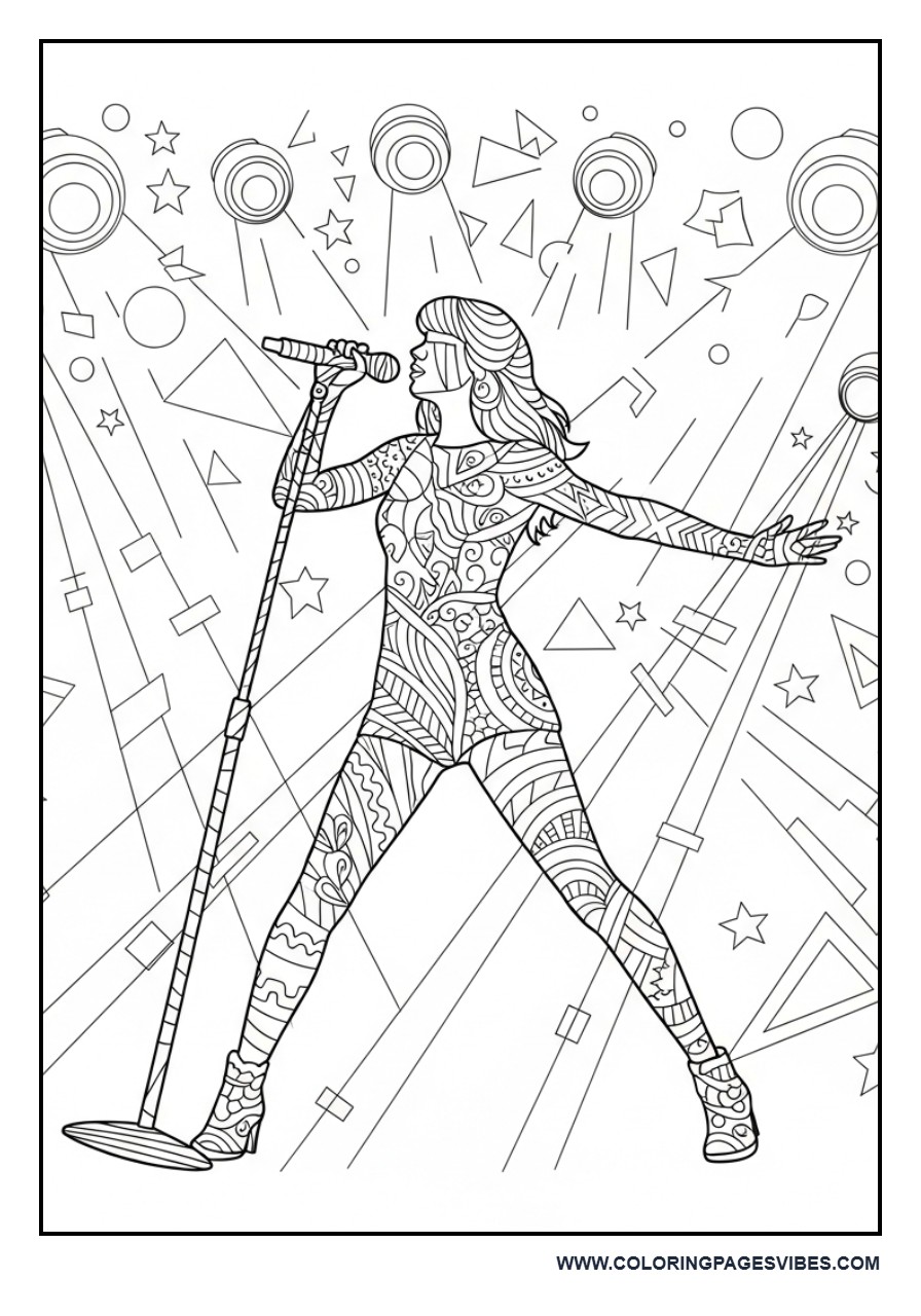 Stage Lights Abstract Pattern Page