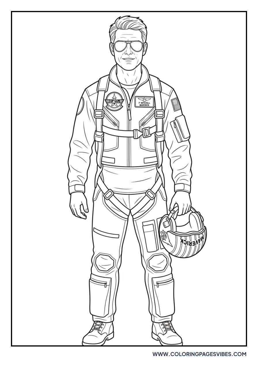 Classic Maverick Pilot Portrait