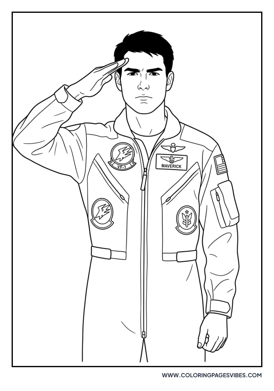 Maverick Saluting