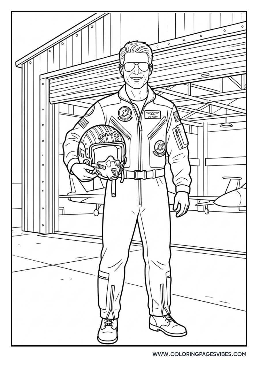 Maverick with Flight Helmet