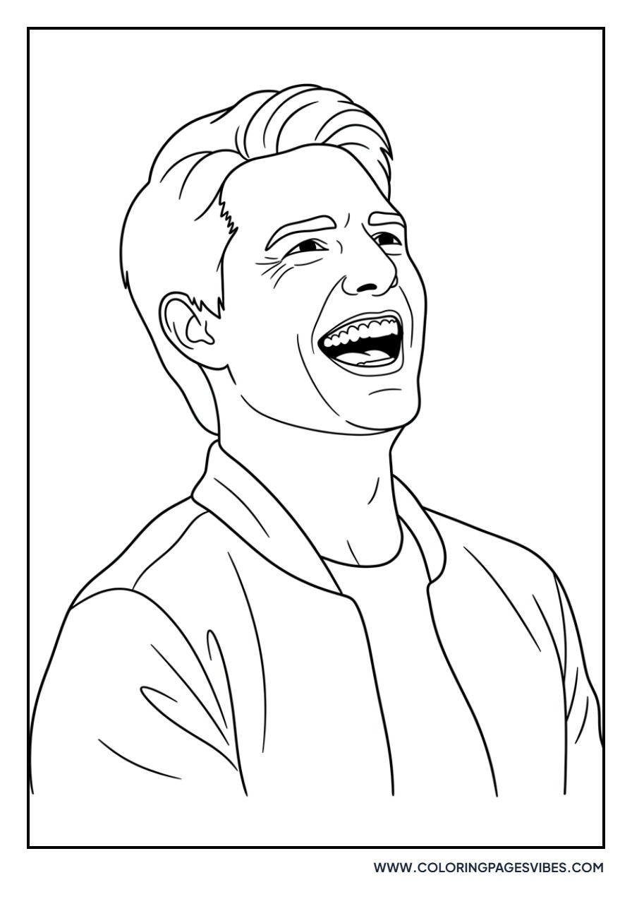 Tom Cruise Laughing Portrait