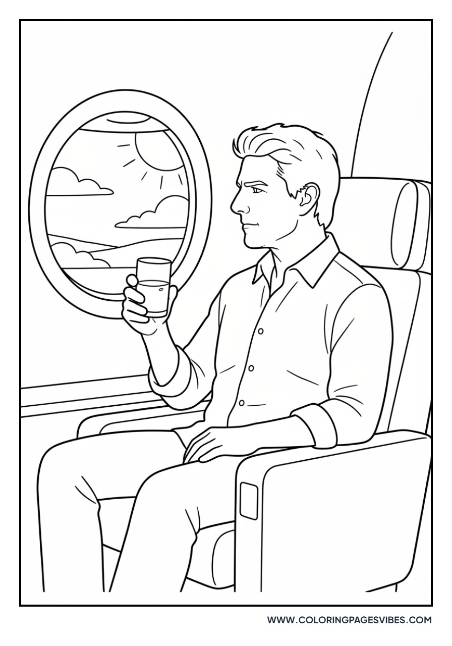 Tom Cruise on a Private Jet