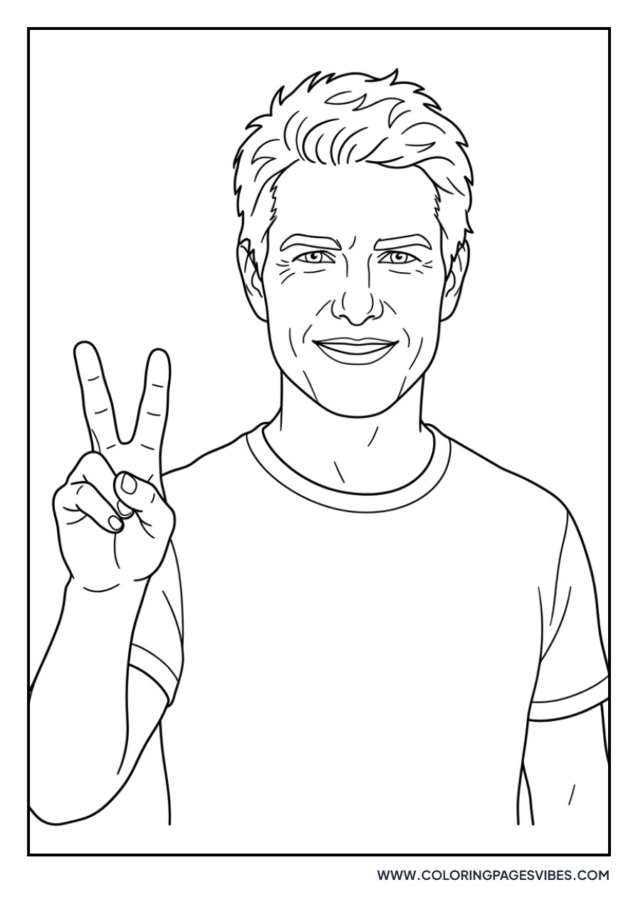 Tom Cruise Peace Sign