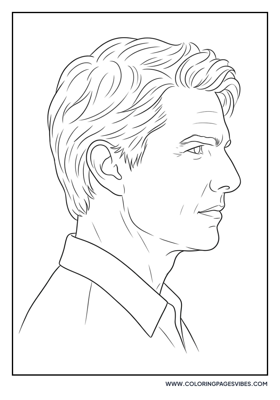 Tom Cruise Profile Silhouette