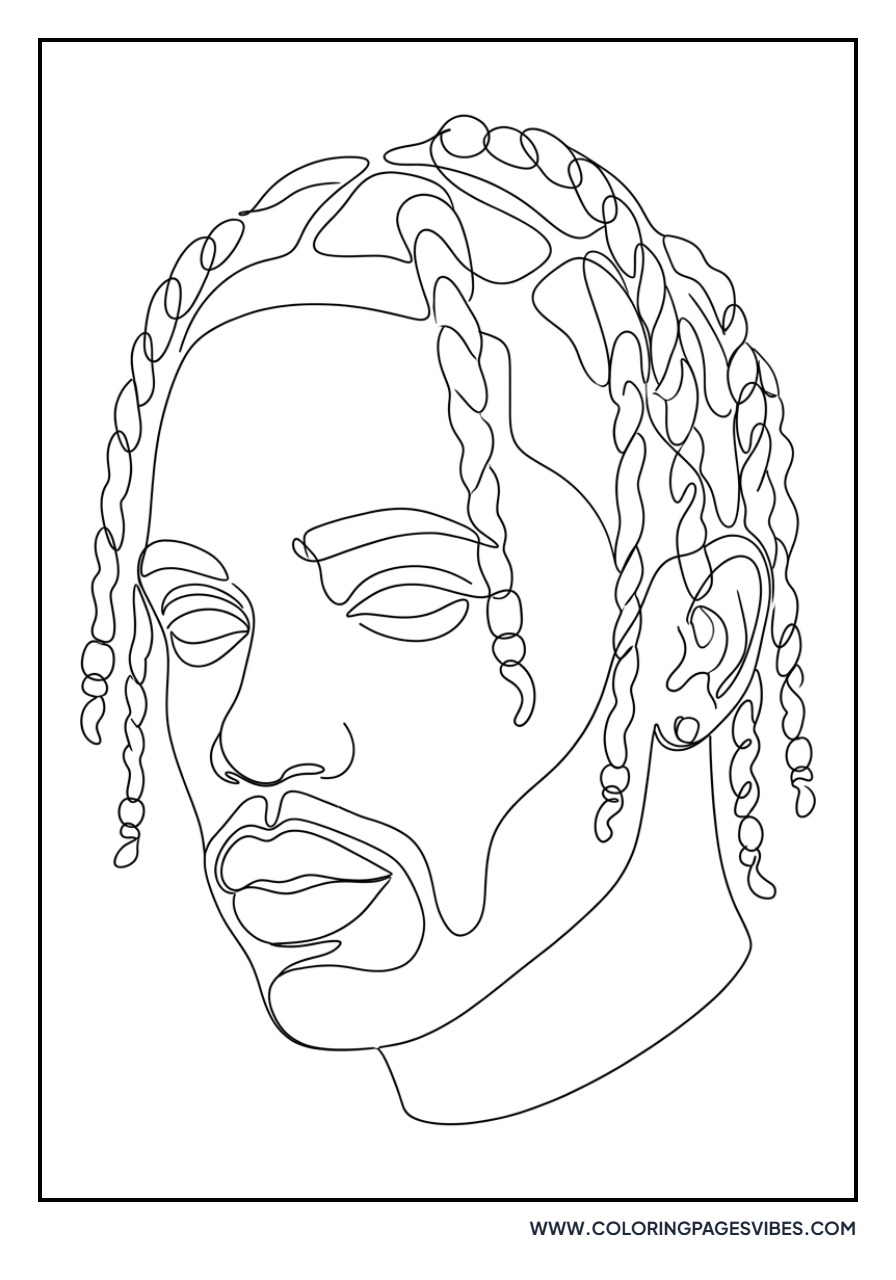 Travis Scott Minimalist Outline