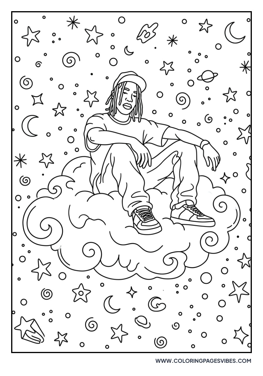 Travis Scott Sitting on a Cloud