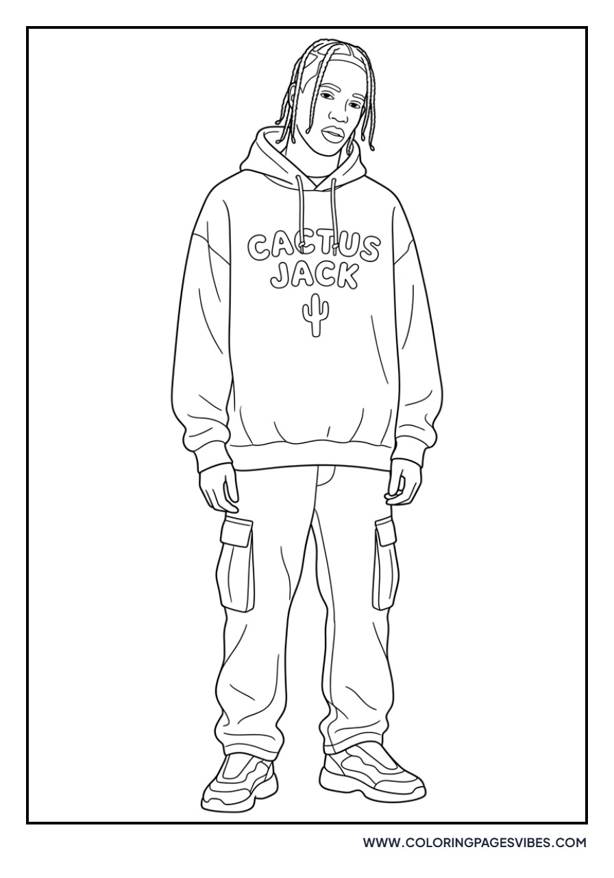 Travis Scott Wearing Hoodie