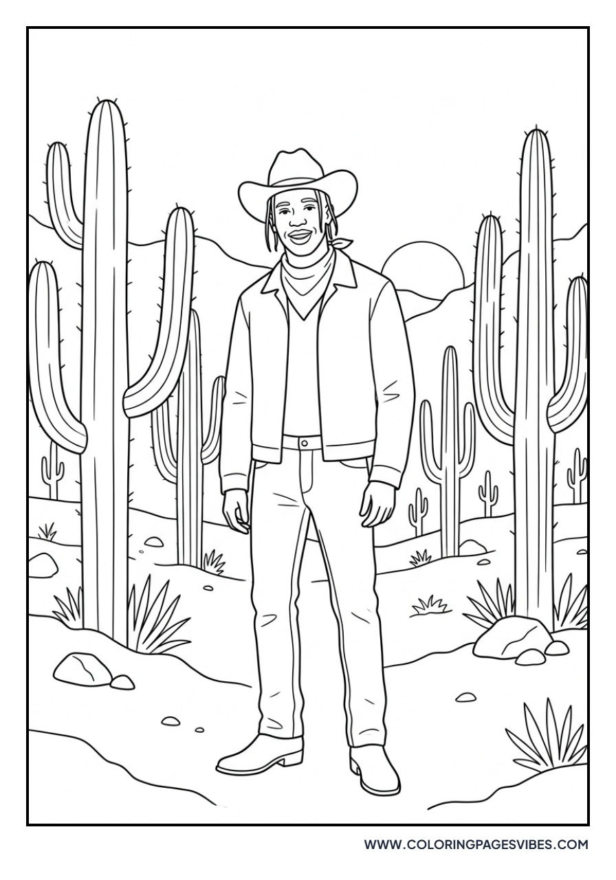 Travis Scott with Cactus Plants