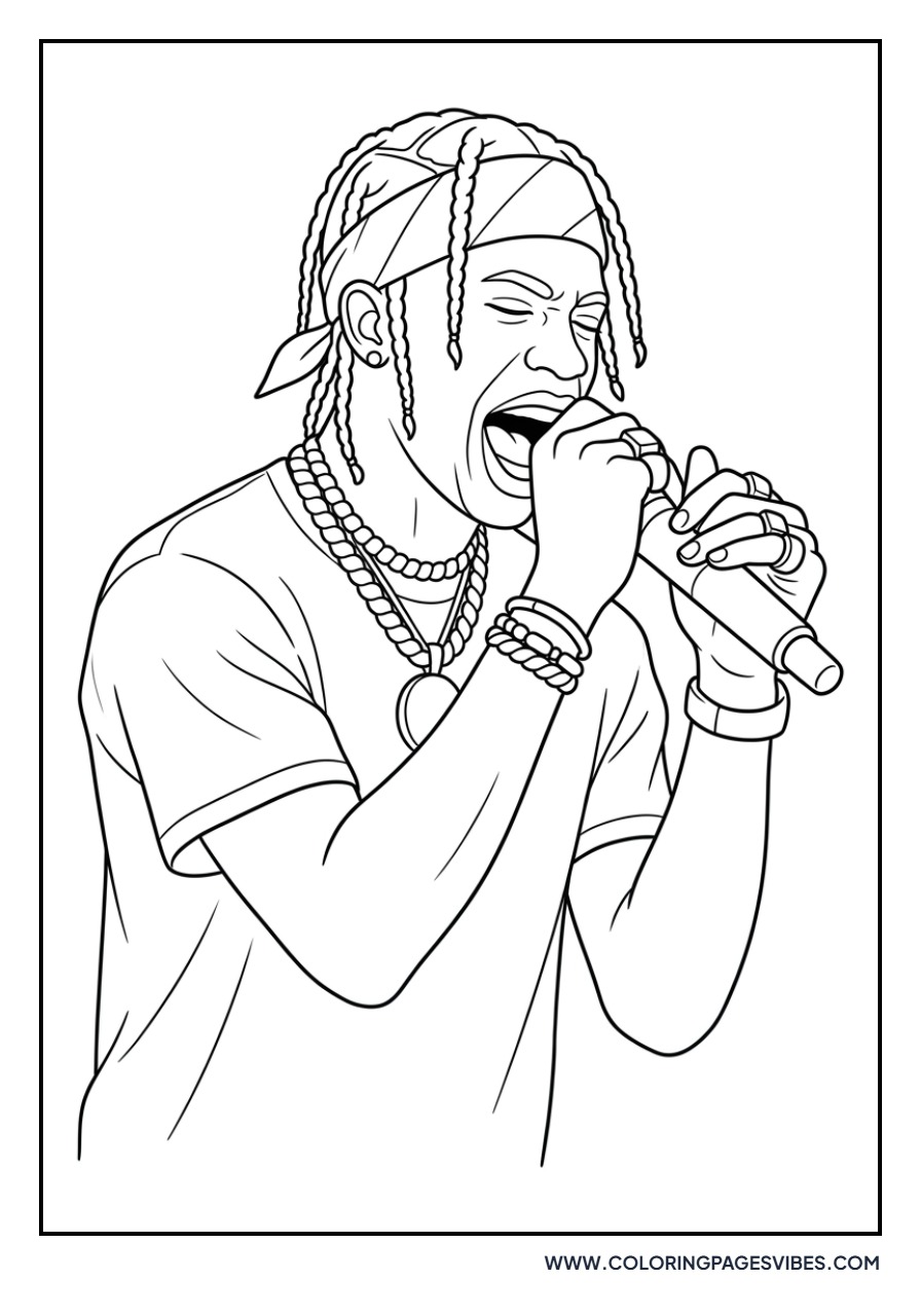 Travis Scott with Microphone