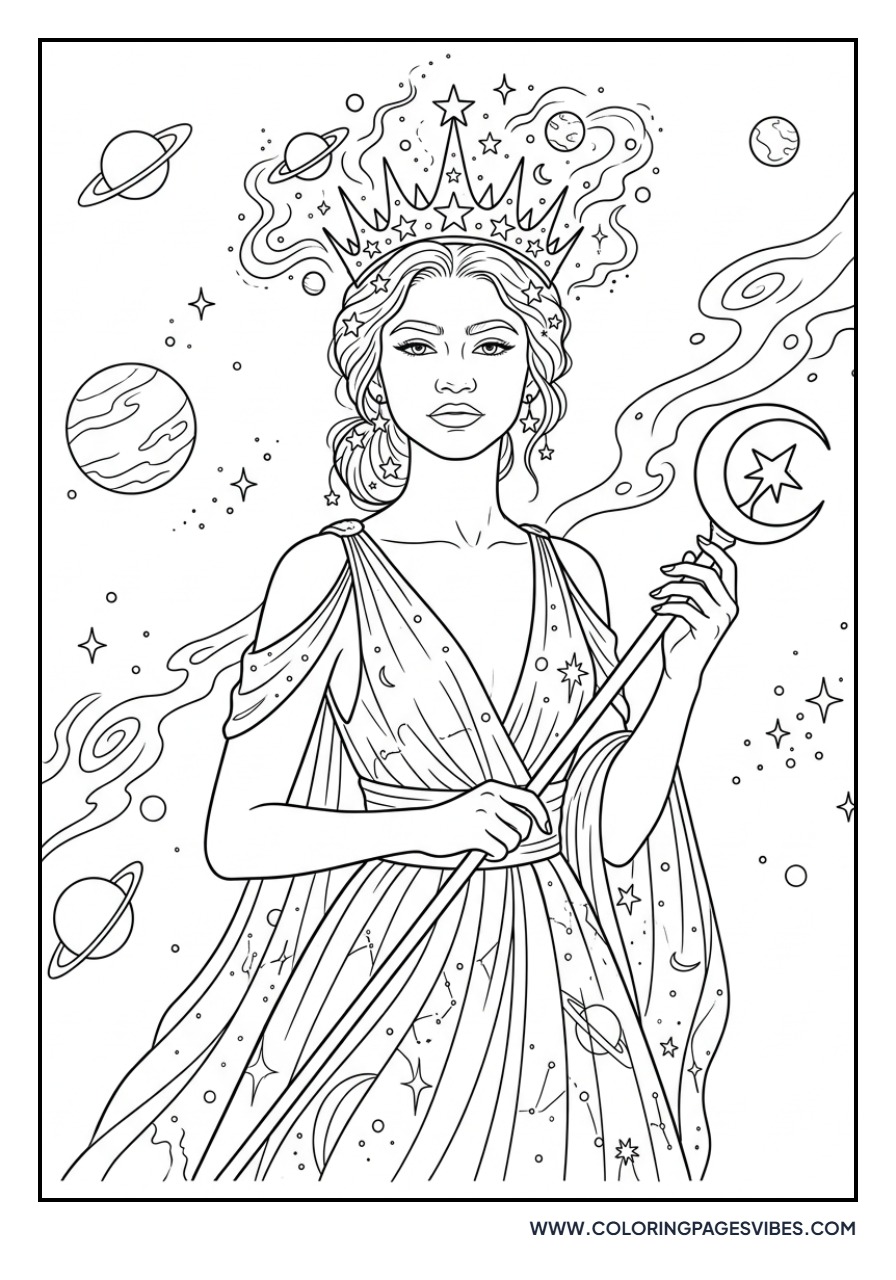 Zendaya as a Galactic Queen