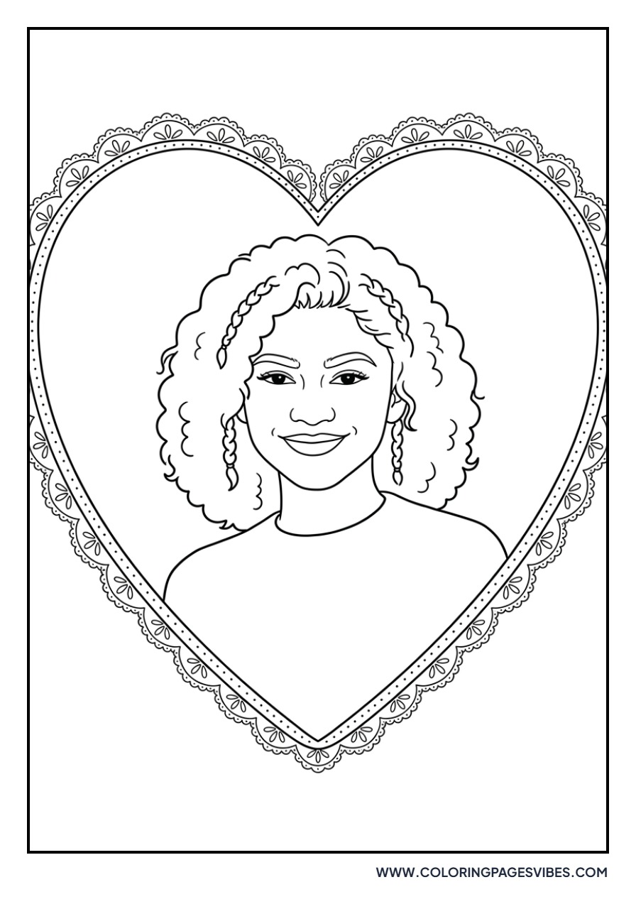 Zendaya Heart Silhouette