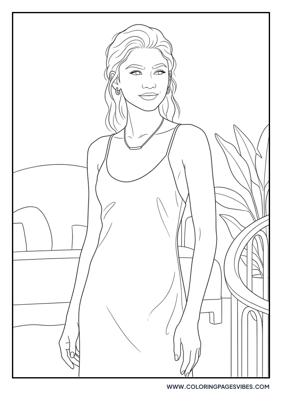 Zendaya in a Silk Slip Dress