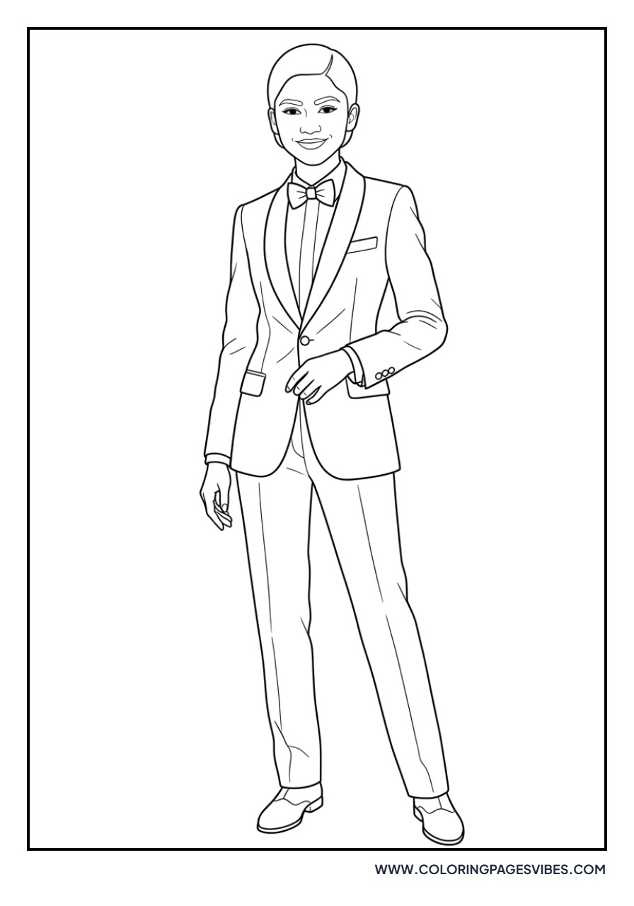 Zendaya in a Tuxedo