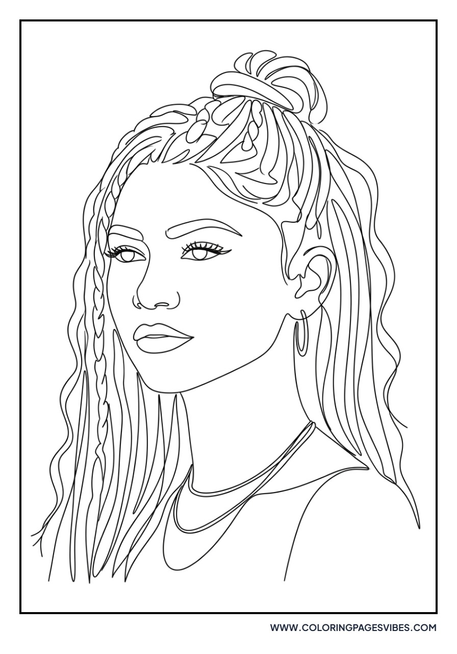 Zendaya Minimalist Portrait
