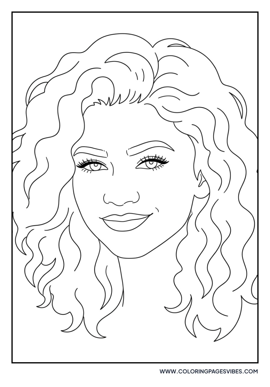Zendaya with Natural Curls