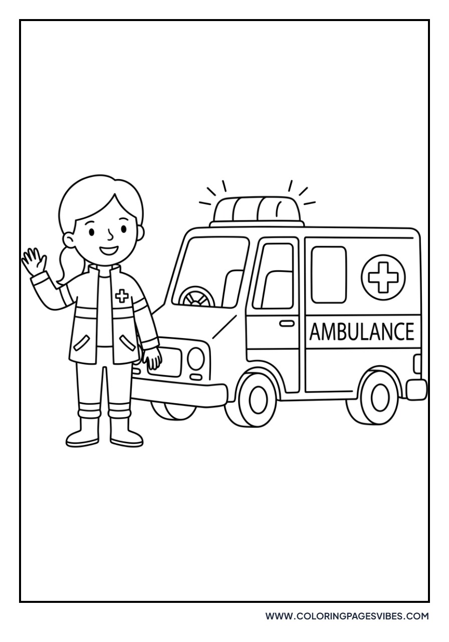 Ambulance and Friendly Paramedic