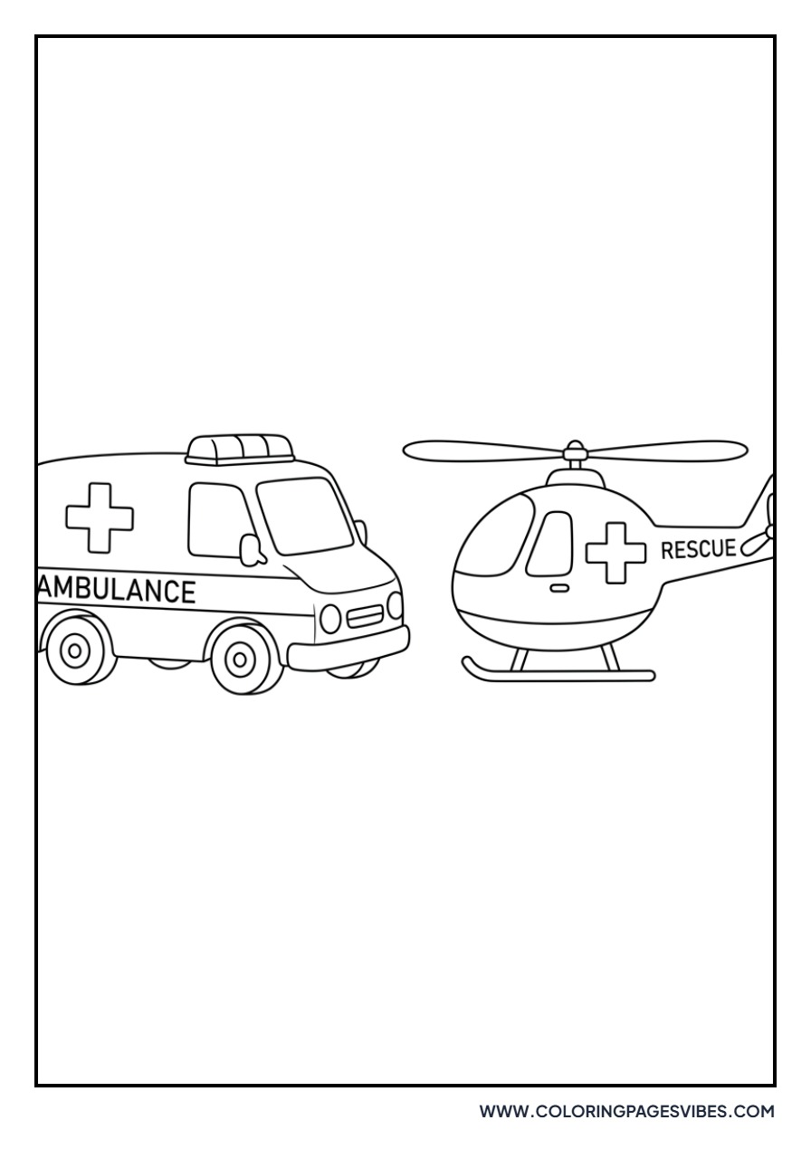 Ambulance and Helicopter