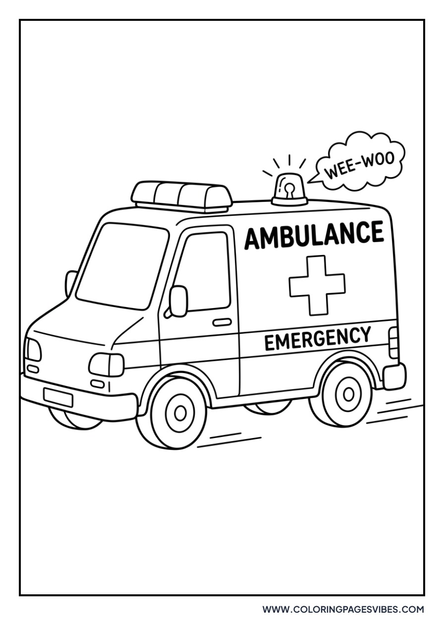 Ambulance and Rainbow