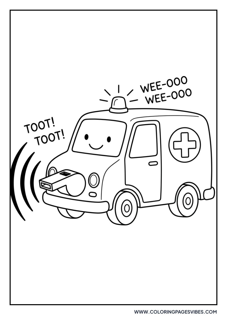 Ambulance Blowing a Whistle