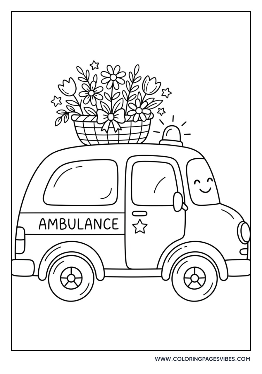 Ambulance Carrying Flowers